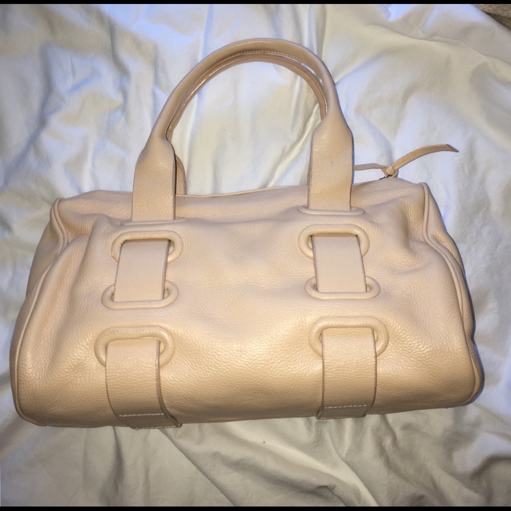 Botegga Veneta leather shoulder bag pale pink